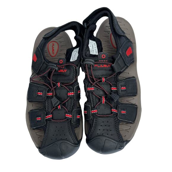 New Flarut Men's Black Red Closed Toe Breathable Outdoor Active Sandals 8/41 - Picture 5 of 7